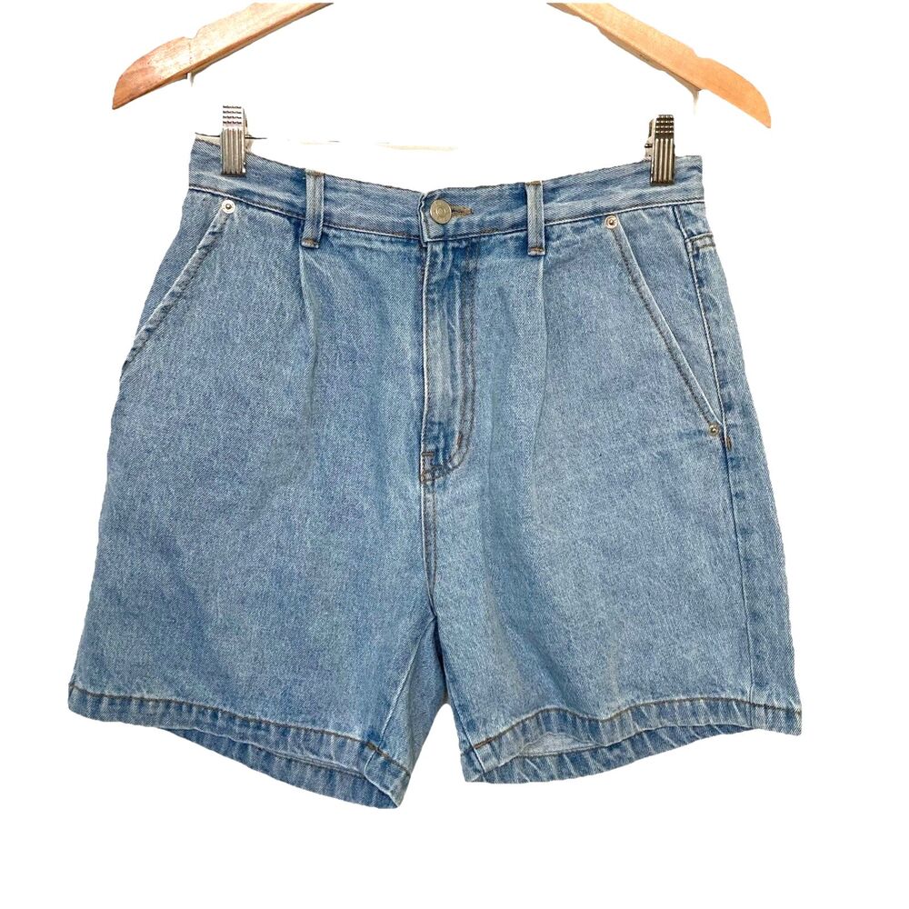 Dunst Light Wash Denim Mid Shorts Womens Size Medium Blue
